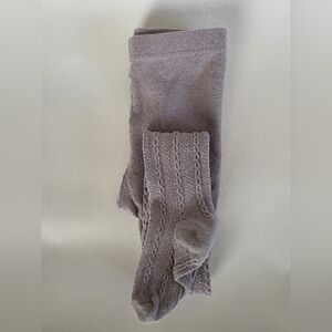Carter's Light Gray Cable Knit Tights